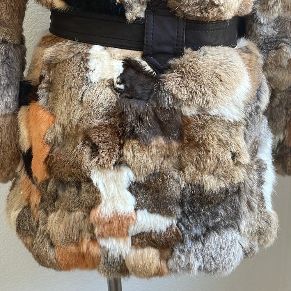 Amazing Patchwork Rabbit Fur Jacket - image 6